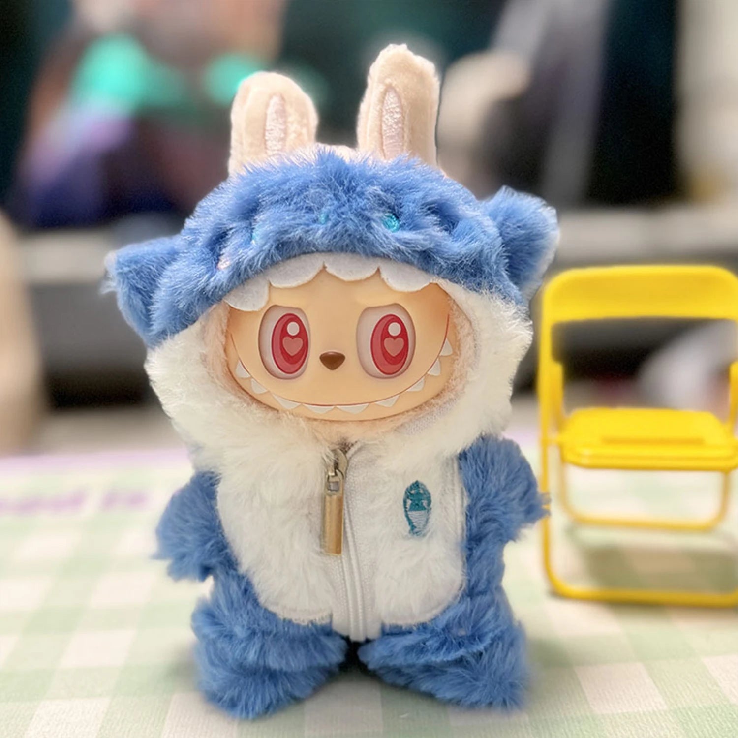 Kawaii Shark Onesie for Mini Doll 17Cm Cute Plush Doll'S Clothing Outfit Labubu Ldol Dolls Clothing Accessories