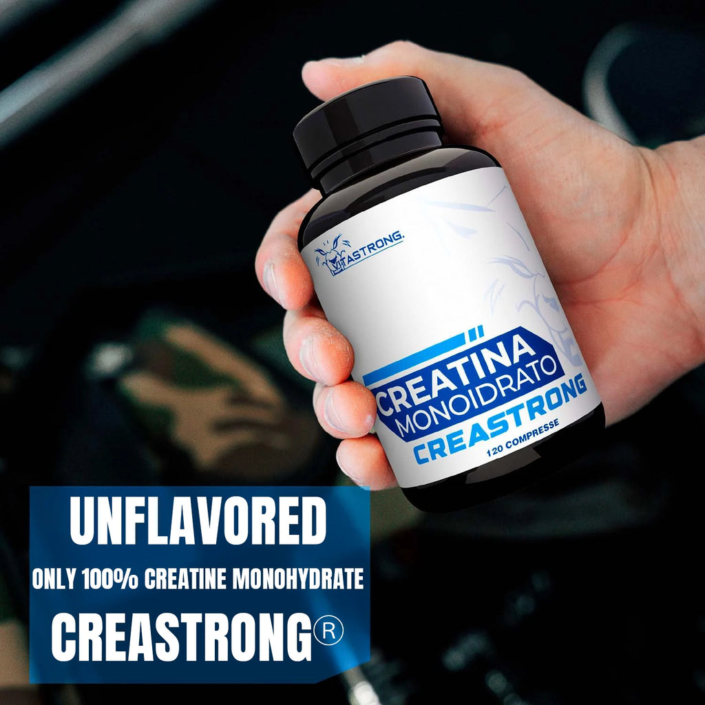 Creatine Monohydrated Creatine 3000Mg Creatine, Creatine Certified Pure Vitaong Gmo-Free, Pre, Intra and Post Workout, 120 Creatine Tablets Premium High Dosage, Alternative to Creatine Capsules and Powder