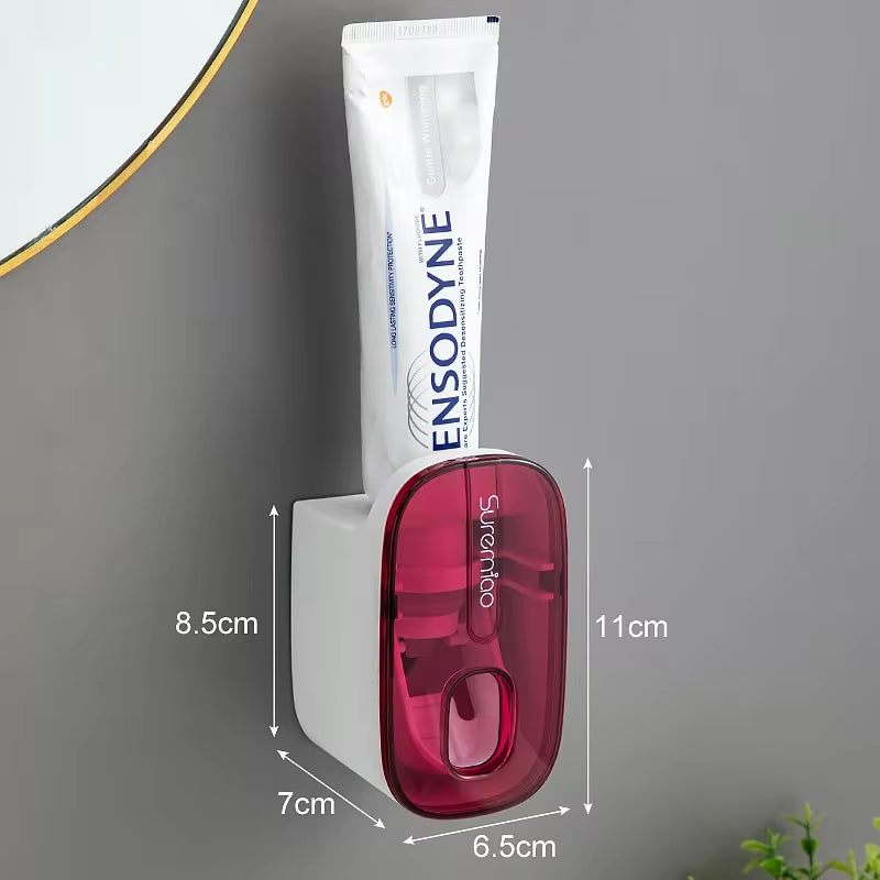 1 PCS Automatic Toothpaste Dispenser Akanne Bathroom Accessories Wall Mount Lazy Toothpaste Squeezer Toothbrush Holder