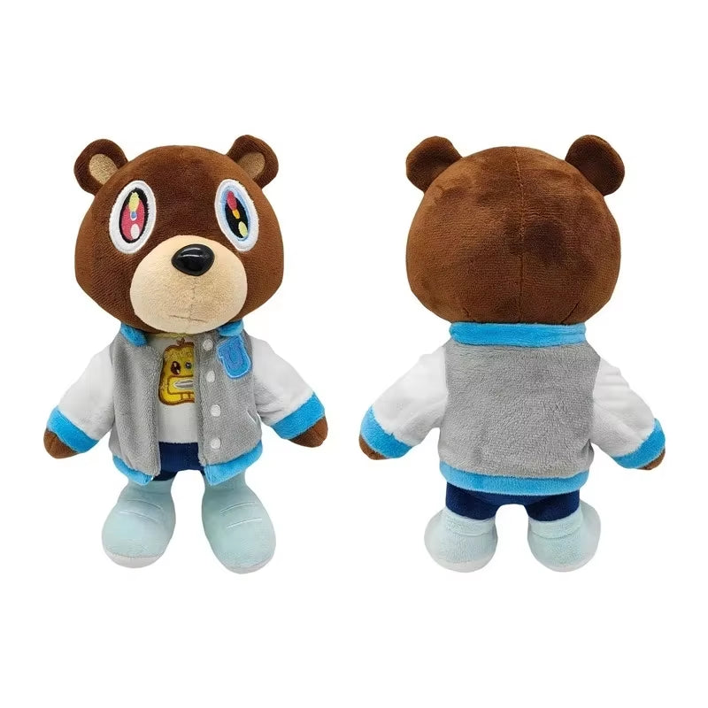 Kawaii Kanye Dropout Bear Teddy Bear Plush Toys Kanye West Graduation Soft Stuffed Home Room Decor Dolls for Kid Birthday Gift