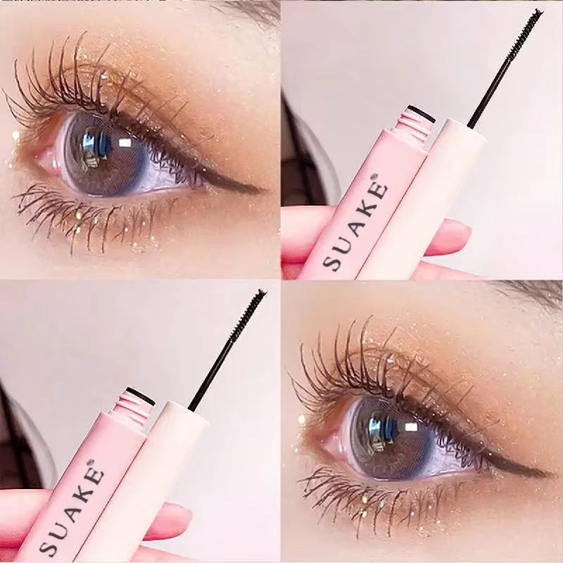 Ultra-Fine Mascara Curl Thick Lengthening Eyelash Mascara Waterproof Non-Smudge Brown Natural Curling Fine Brush Mascara Makeup