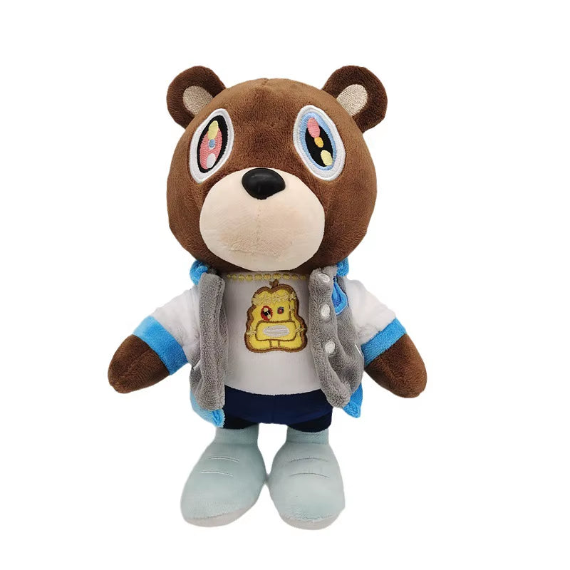 Kawaii Kanye Dropout Bear Teddy Bear Plush Toys Kanye West Graduation Soft Stuffed Home Room Decor Dolls for Kid Birthday Gift