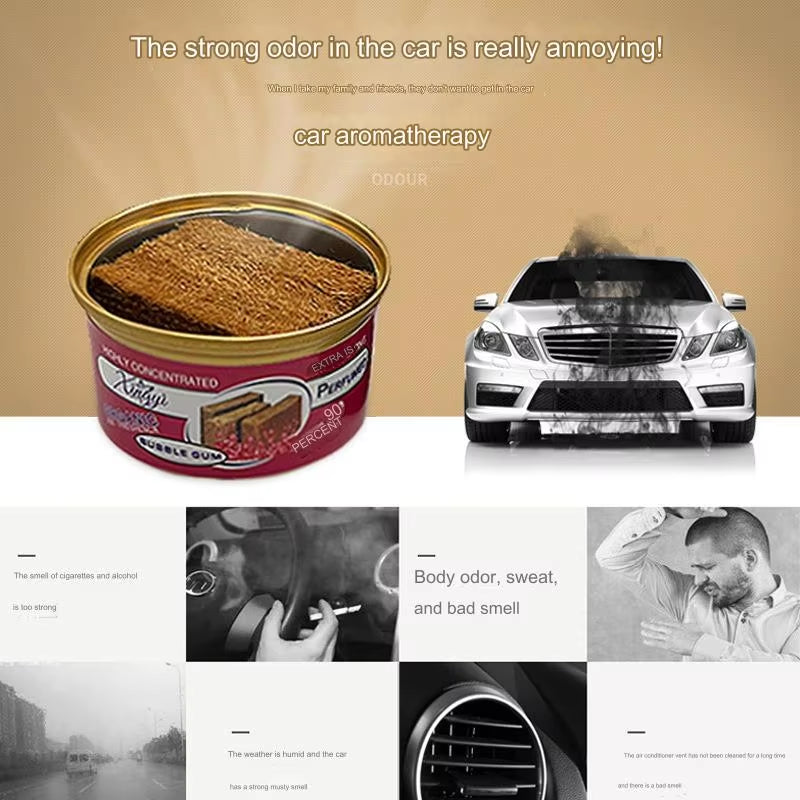 Car Air Freshener 17 Kinds Scent Organic Cans Wood Blocks Aromatherapy Car Freshener Long-Lasting Odor Eliminator Essential