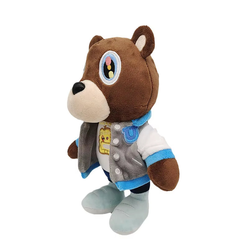 Kawaii Kanye Dropout Bear Teddy Bear Plush Toys Kanye West Graduation Soft Stuffed Home Room Decor Dolls for Kid Birthday Gift