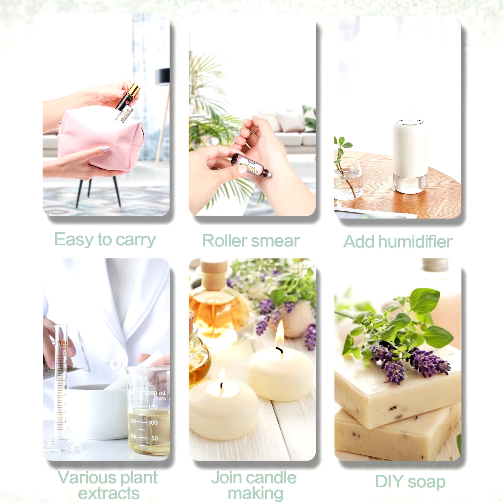 10Ml Roller Smear Fragrance Oil for Women Fresh Line Coconut Vanilla Angel for Aromatherapy,Diy Soap,Candle Making