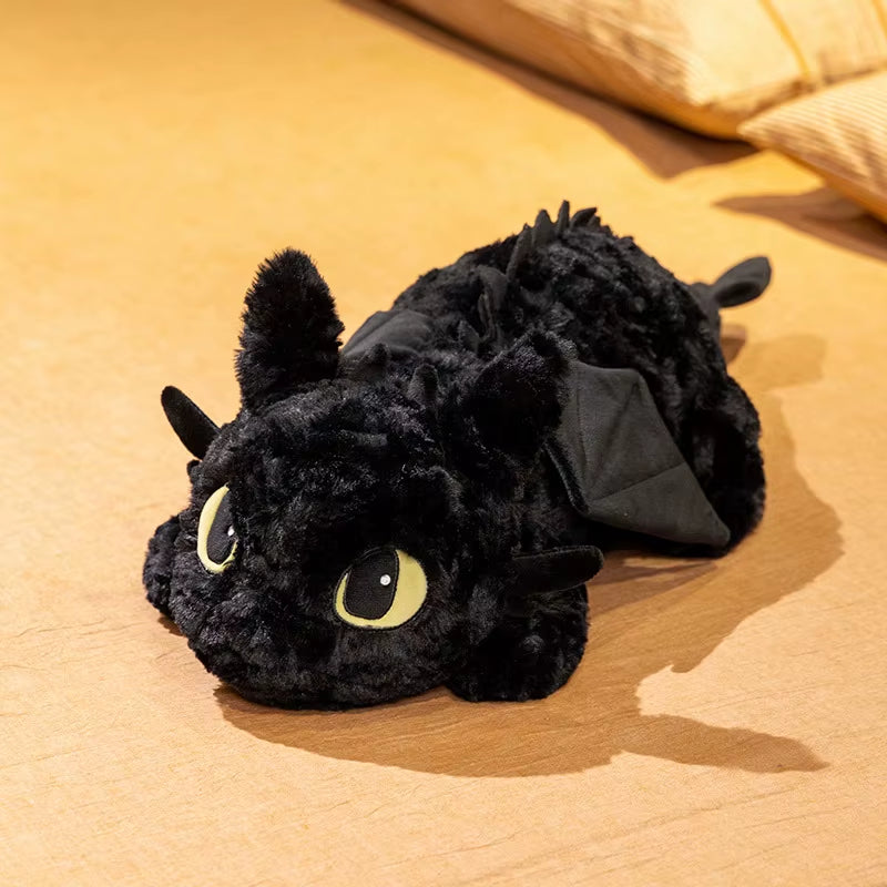 Toothless Dragon Plush Akanne Pillow Little Flying Dragon Stuffed Cushion Toothless Peluches Pillow Sleeping Back Cushion Decor