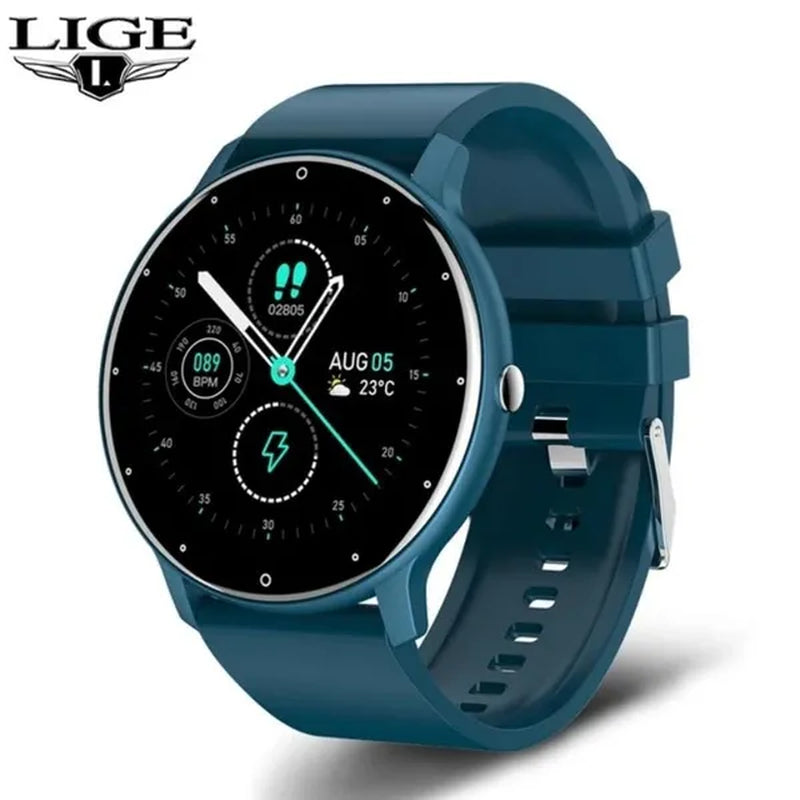 LIGE 2024 Smart Watch Ladies Full Touch Screen Sports Fitness Watch IP67 Waterproof Bluetooth for Android Ios Smart Watch Female