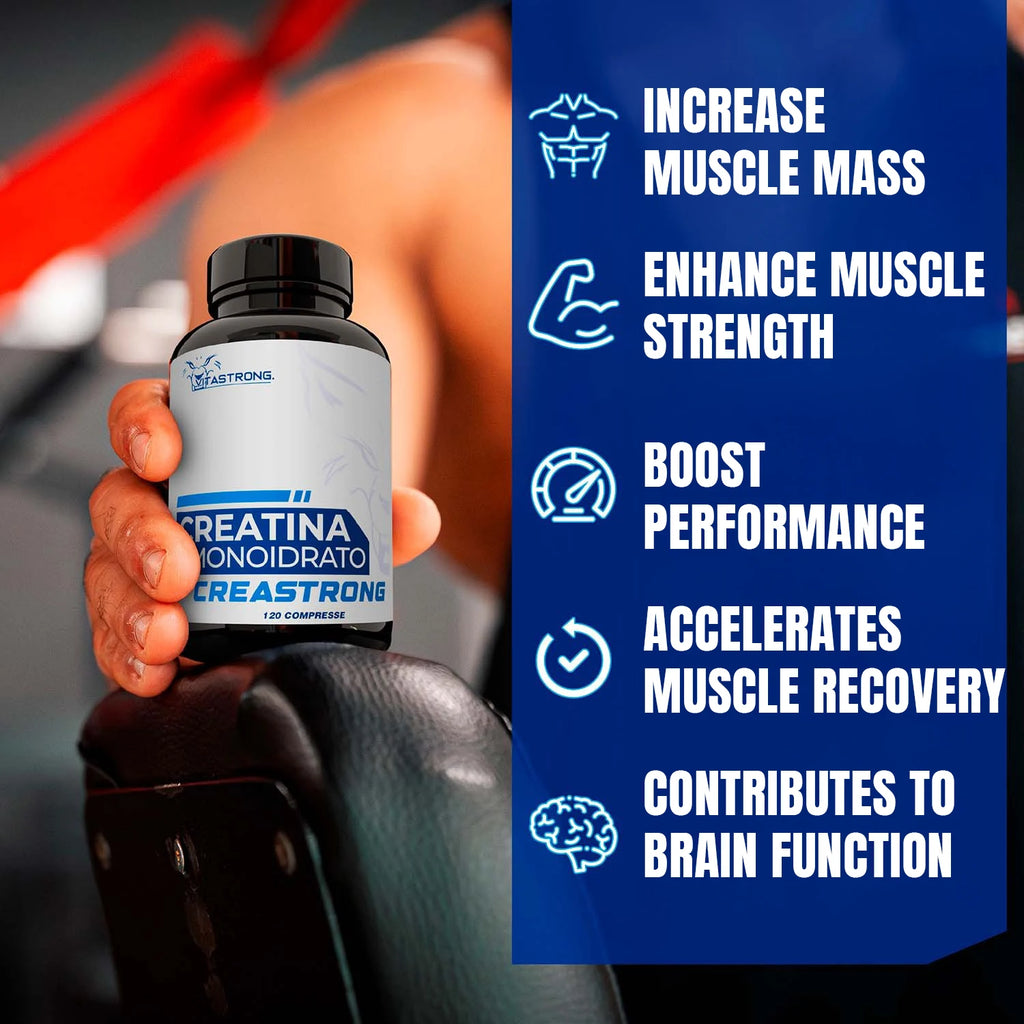 Creatine Monohydrated Creatine 3000Mg Creatine, Creatine Certified Pure Vitaong Gmo-Free, Pre, Intra and Post Workout, 120 Creatine Tablets Premium High Dosage, Alternative to Creatine Capsules and Powder