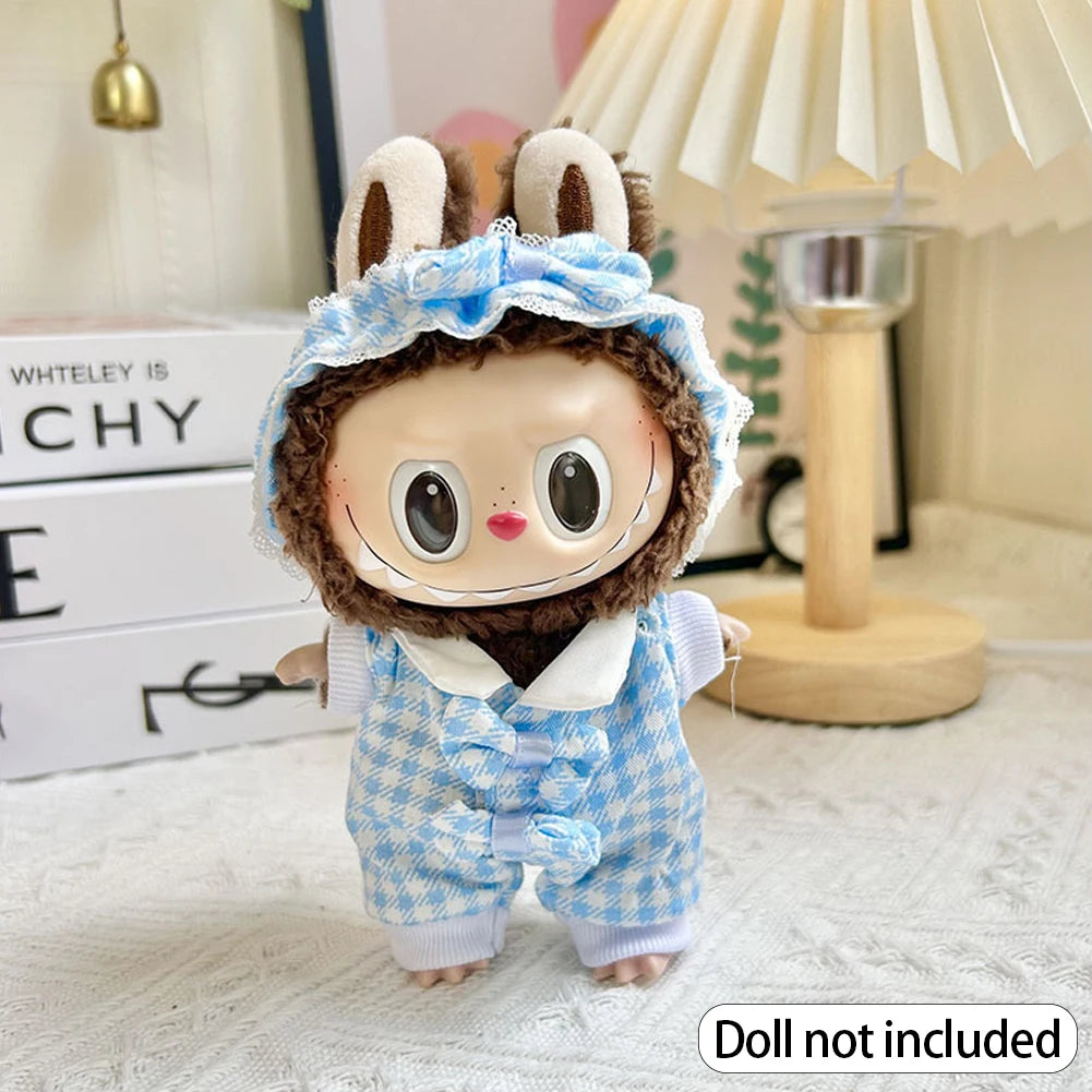 Labubu Popular Outfit Accessories Spring Autumn Pajama Collection Set for 17/38Cm Labubu Doll Clothing Labubu Ropa