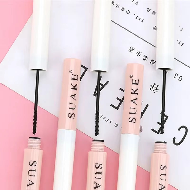 Ultra-Fine Mascara Curl Thick Lengthening Eyelash Mascara Waterproof Non-Smudge Brown Natural Curling Fine Brush Mascara Makeup