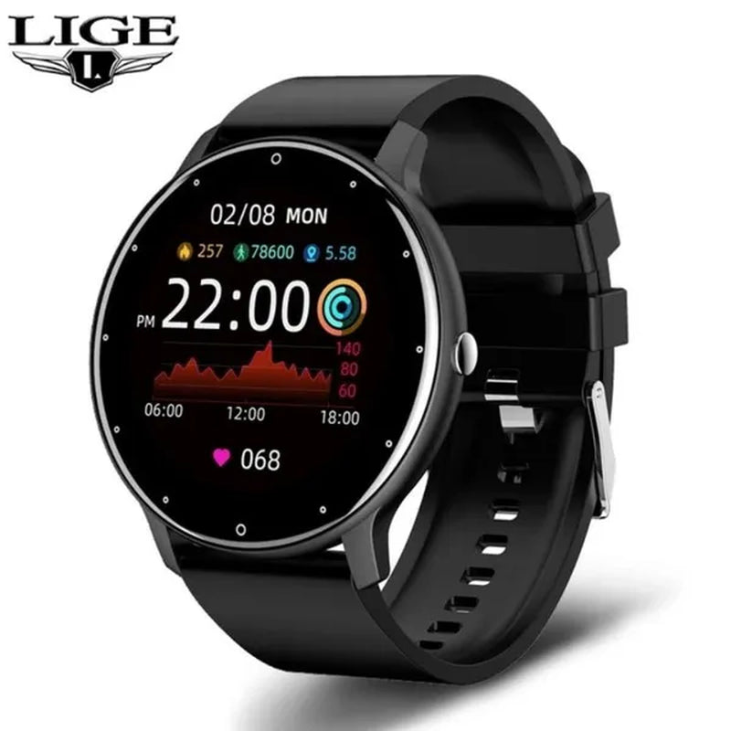 LIGE 2024 Smart Watch Ladies Full Touch Screen Sports Fitness Watch IP67 Waterproof Bluetooth for Android Ios Smart Watch Female