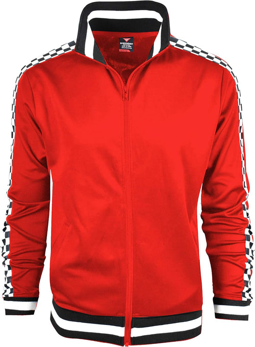 -TRACK JACKET Mens Urban Hip Hop Premium Track Jacket - Slim Fit Side Taping Sportswear Urbanwear Streetwear Top